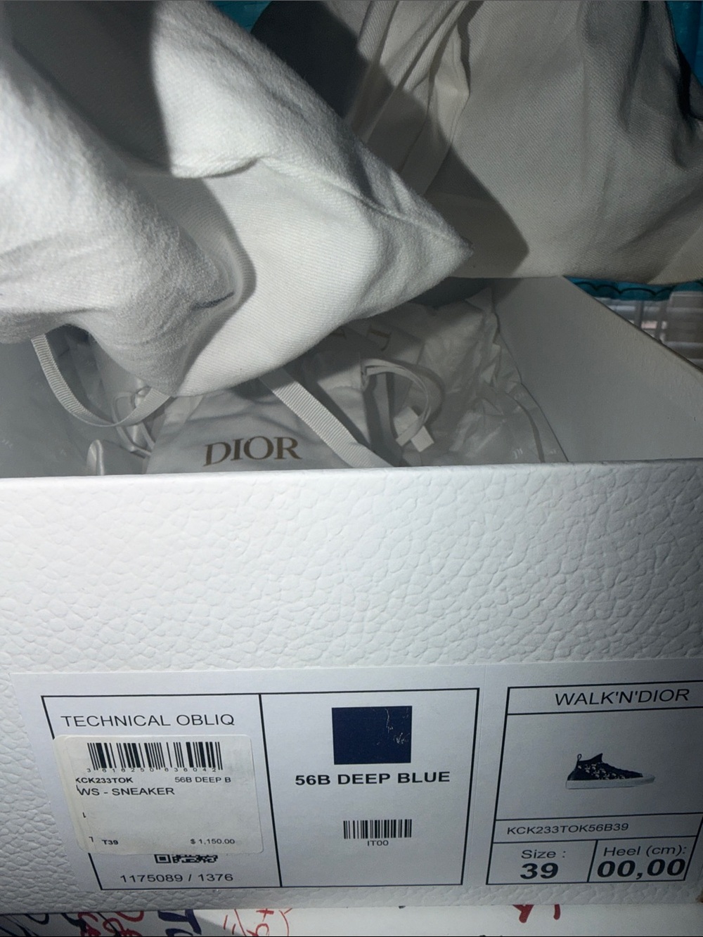 Dior Black and Cream Oblique Canvas High-Top Sneakers - Picture 10 of 11